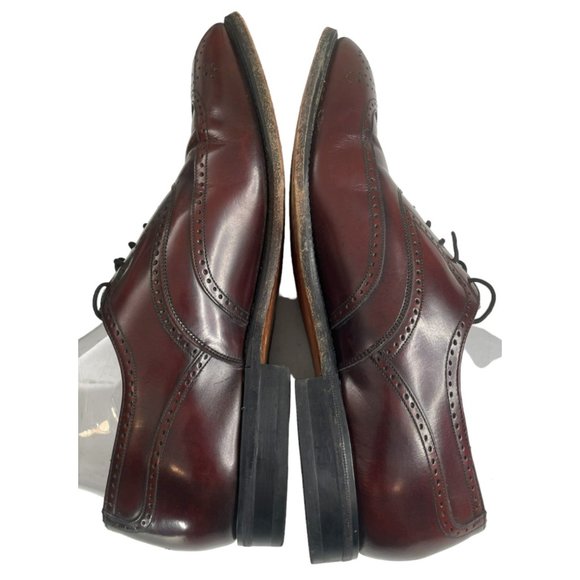 J. Murphy By Johnston & Murphy Men's Brown Leather Wingtip Oxfords Size 8.5M EUC - Picture 3 of 10